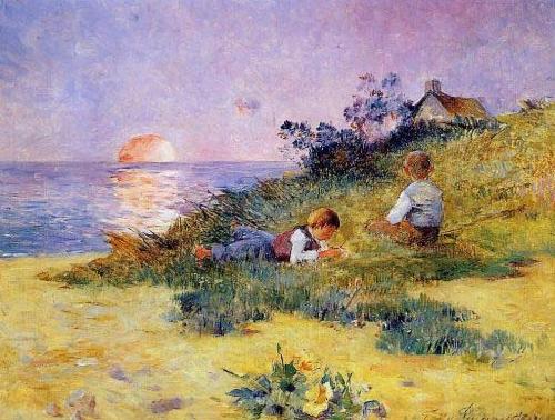 unknow artist Children on a Dune oil painting image